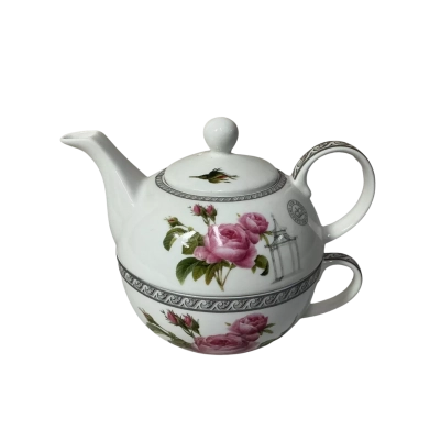 Royal Botanic Gardens Kew Pink Roses Fine Bone China Tea for One Set