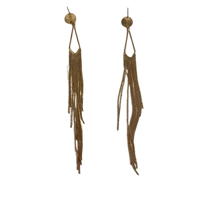 Faux Coin Earrings With Tassles