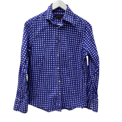 Ben Sherman Mens  Size S Long Sleeve, Blue dotted Shirt - 100% Cotton