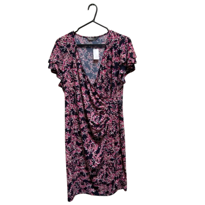 Jacqui-E Womens  Size XL Party Dress Navy Blue / Pink  