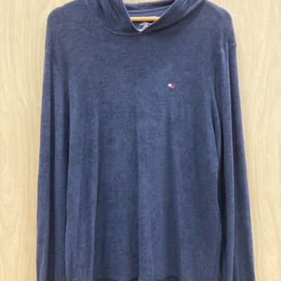 Tommy Hilfiger Mens  (7) Size L Hoodie Navy Blue 