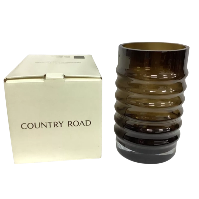 New - Country Road Tori Glass Vase Nutmeg