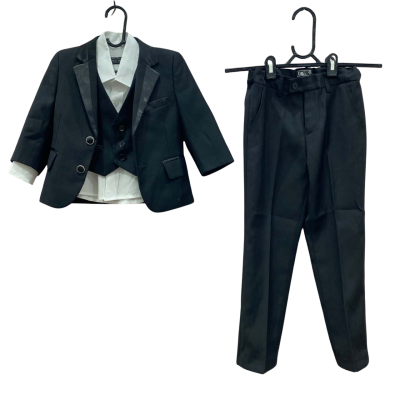  Boys Mini World Tuxedo/Suit Size 38 Jacket / Pants Black  
