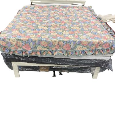 Fringed Double Bed Quilt Cover Vintage Sheridan Reversible 