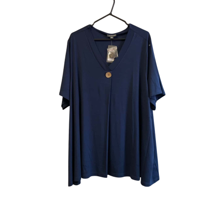 Autograph Womens  Size XL Short Sleeve Top Navy Blue 