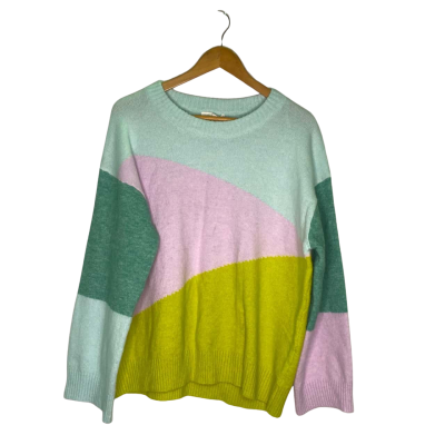 Little Lies Womens  Size M / S Jumper Green / Pattern / Purple 