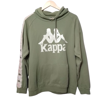 Kappa Women's Size L Green and Cream Hoodie 