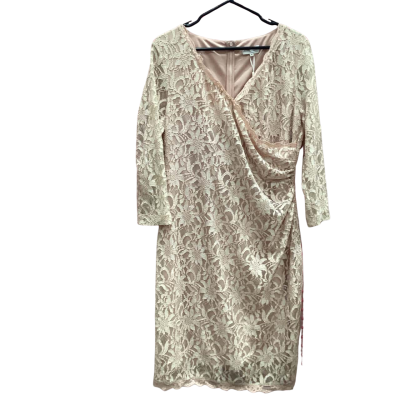 Trent Nathan Womens Size 14 Shell Pink 3/4 Sleeve Midi Dress  