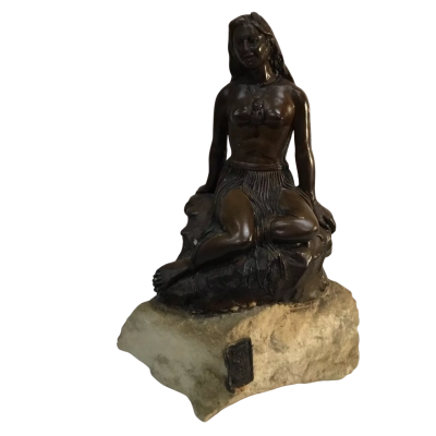 Panic of the Reef Miniature Statue Resin Artist Allan Davey Approx 24 x 21cm