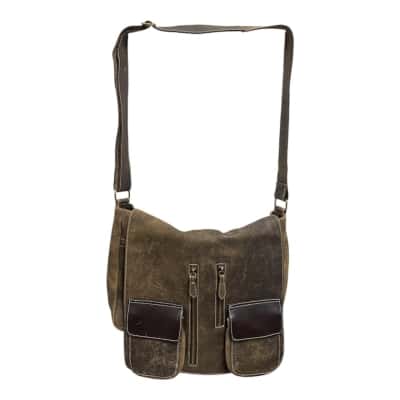 Manzoni leather laptop/crossbody bag