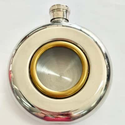 Glenfiddich Silver stainless steel hip flask  