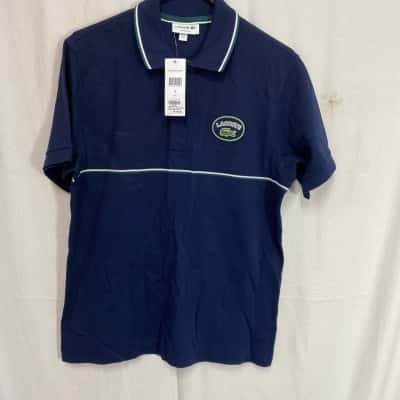 Lacoste Retro 87 Logo Polo Size M Navy Blue 