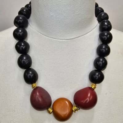 Vintage Artisan Tribal Inspired Statement Necklace 