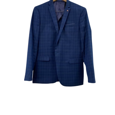 Politix Men's Suit Slim Fit Size 32 Pants Blue 