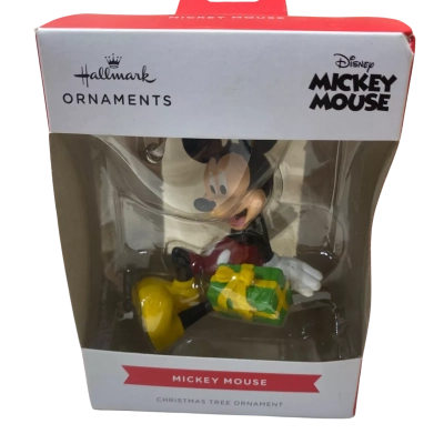 Mickey Mouse Sitting Present Hallmark Christmas Tree Ornament Gift Decoration