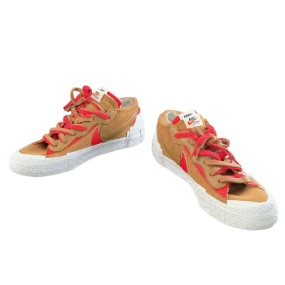 Nike Blazer Low Safari British Tan Mens Size 45 Sneakers Brown / Red / White 