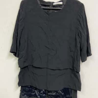 Morrison Womens  Size 4 3/4 Sleeve Top Black  