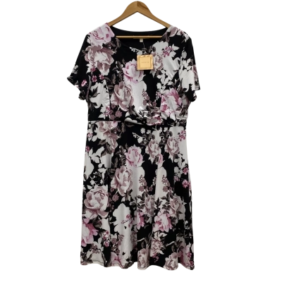 Noni B Women's Dress Size 14 Black  / Floral RRP$170