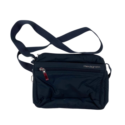 Hedgren Unisex Cross Body Bag Navy Blue / Silver 