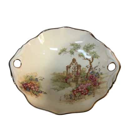 Vintage Royal Winton Made In England Floral Garden Dish Approx 14 x 4cm