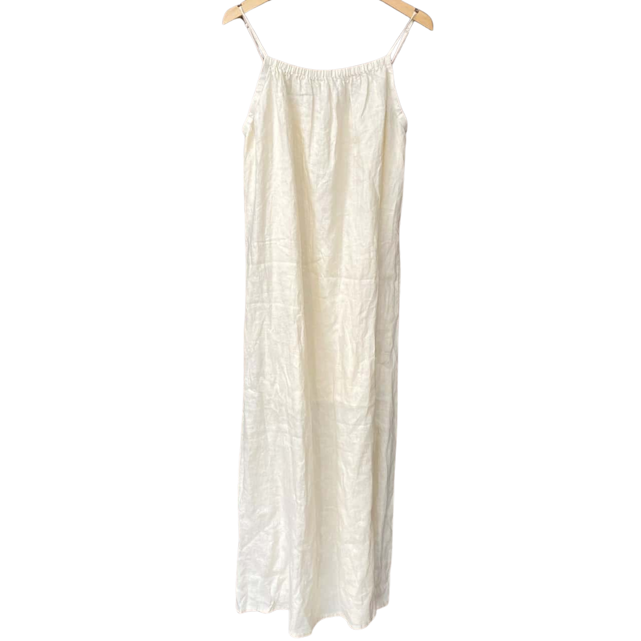 BNWT Nude Lucy Women's Size L Obi Linen Maxi Dress Cream
