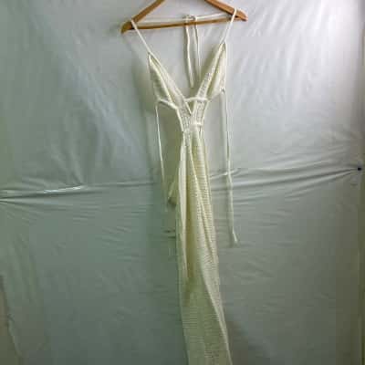 Ruby Sees Womens Size 6 Shoestring Strap Dress Cream BNWT
