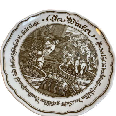 Hutschenreuther Collectable Wine Maker Plate | Exclusiv Fur Pieroth | Germany 