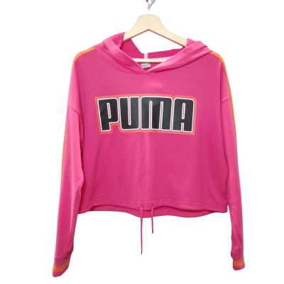 Puma Women's  Size M Orange / Pink  Crop Hoodie
