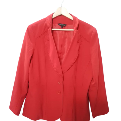 Liz Jordan Womens Size L Blazer Red 