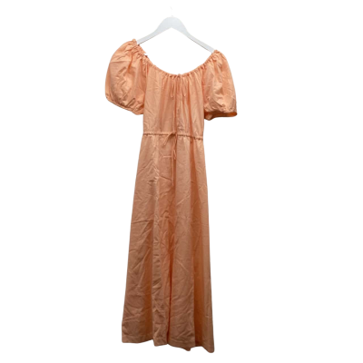 oak meadows Size XS Everyday Drawcord Peach Midi Dress BNWT