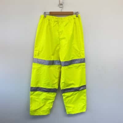 ACE Apparel Yellow Breathable Reflective Trousers Pants  Size L 