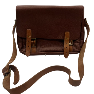 Graine Brown Leather Messenger Bag