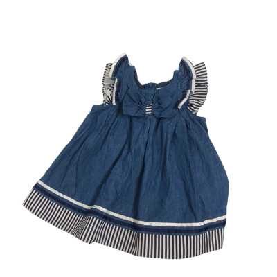 Ollies Place Kids  Size 12-18m Dress Blue / White 