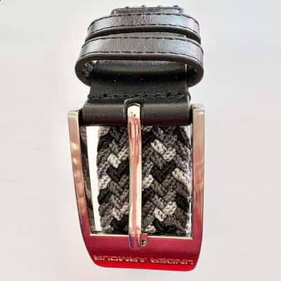 Mens Under Armer Black/Grey Tone Twist Belt