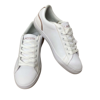 Lacoste Kids 1122 1 JD CUJ White/Lt Pink Size 2 (*Brand New* RRP $119.95)