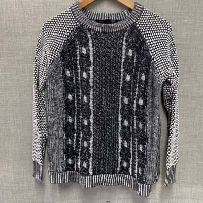 Marc Jacobs Womens  Size S Black / White Cotton Jumper