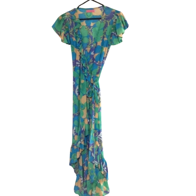 Feather and Find Womens  Size 8 Maxi Dress / Sleeveless Dress  Blue / Green / Pattern / Purple 
