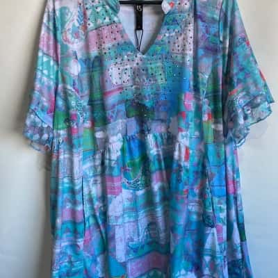  Women's TAKING SHAPE Teal Dress Size M
