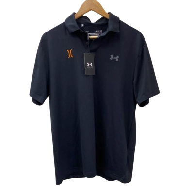 Under Armour Mens  Size M Polo Shirt Black Performance