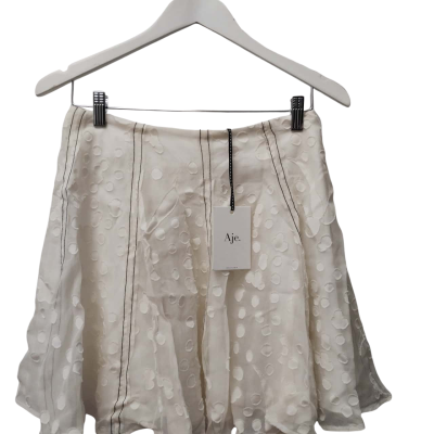 AJE Womens  Size 10 Mini Skirt Beige 