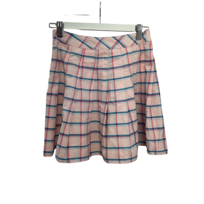 Miss shop  Womens  Size 8 Pleated Skirt Blue / Checked / Pink  
