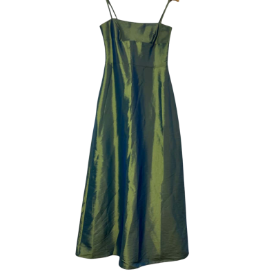 Purple Patch Apple Green Chrome/ Metallic Formal Maxi Dress