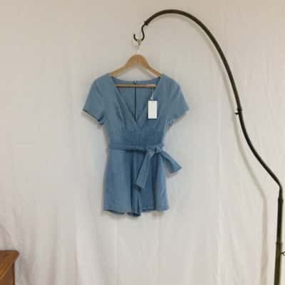 Kookai Women's Size 38 Playsuit Blue 