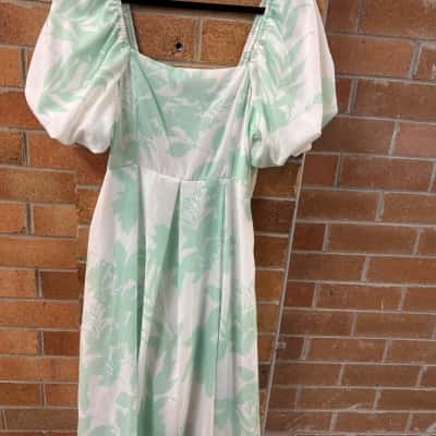 Style State Womens  Size 14 Midi Dress Floral / Green 