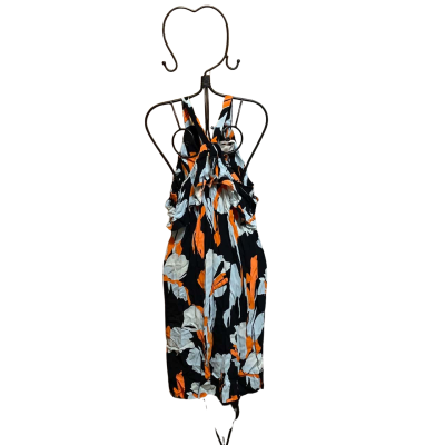 Veronika Maine Womens  Size 8 Sleeveless Dress  Black  / Blue / Orange / Pattern 