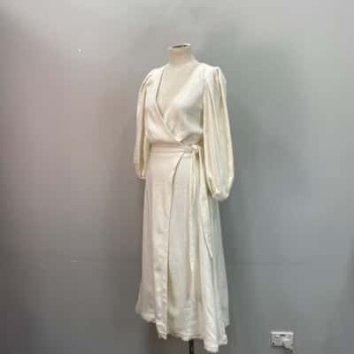 Bec & Bridge Womens  Size 8 Midi Dress / Wrap Dress Off White 