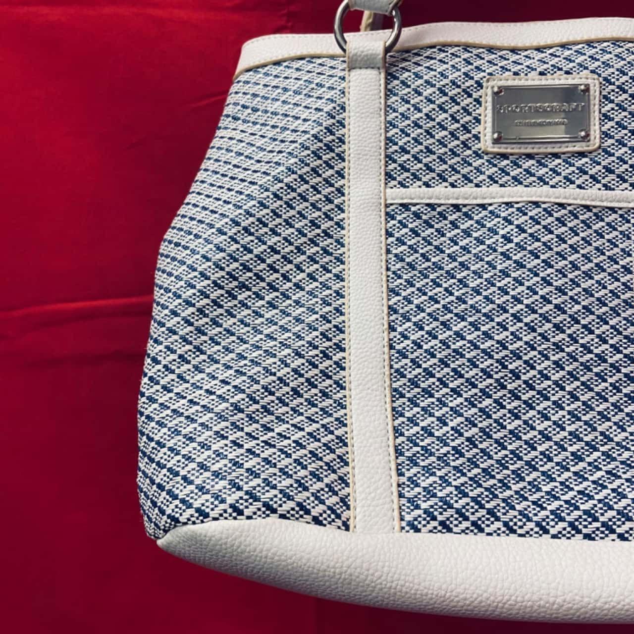 Sportscraft Womens Handbag Blue / White Weaved (s)