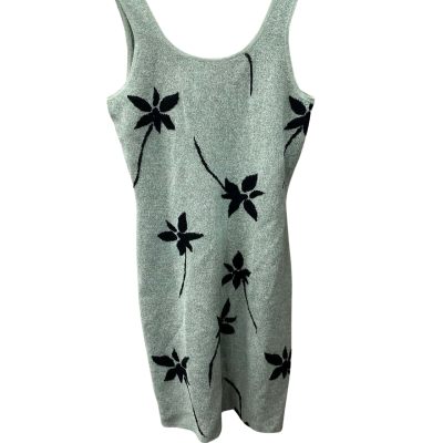 White Fox Womens  Size XL Mini Dress / Party Dress Black  / Green / Pattern 