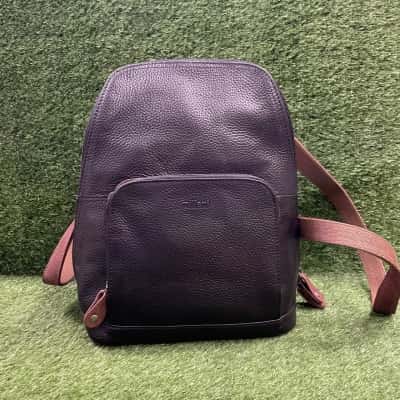 Milleni Black mini Leather Backpack