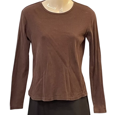 Witchery Womens  Size M Long Sleeve Top Brown 